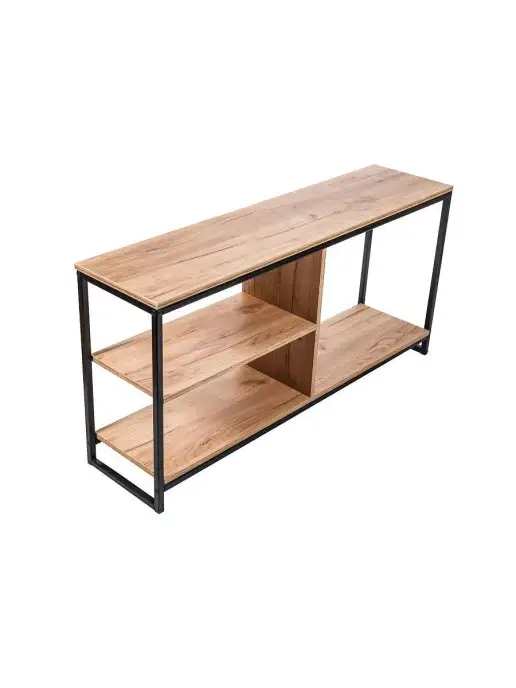 WOODSTEEL Тумба стеллаж под телевизор Лофт 60х118х30, металлическая, 60x118x30, фото 5