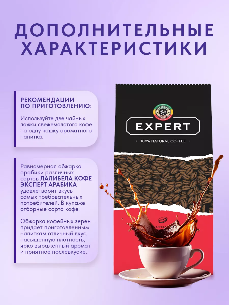 Набор кофе зерновой EXPERT ARABICA и молотый RICH AROMA Lalibela coffee  13337365 купить за 1 589 сом в интернет-магазине Wildberries