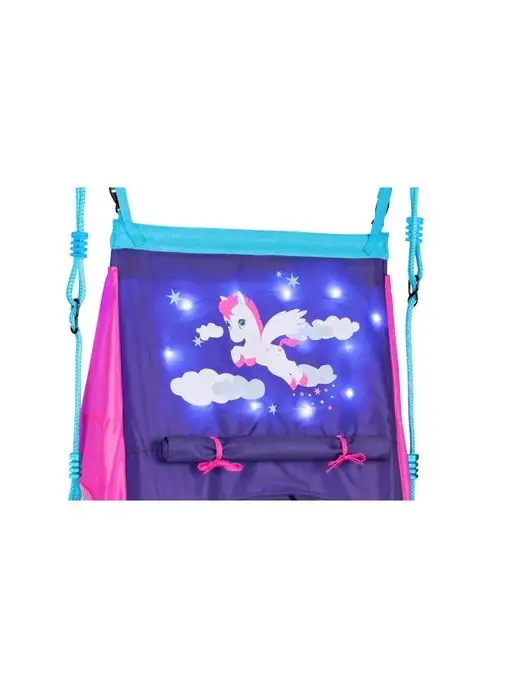 Hudora Качели-гнездо с уникальной диодной подсветкой Pony 90 см, синий, фото 4