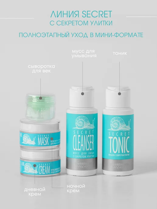 Косметика PREMIUM Косметический набор для сухой кожи 5 средств travel-size, белый, фото 2