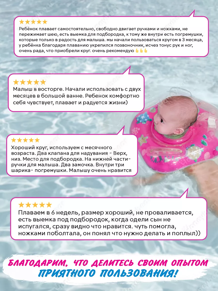 Круг на шею для купания HoneyBear 13359775 купить за 479 ₽ в  интернет-магазине Wildberries