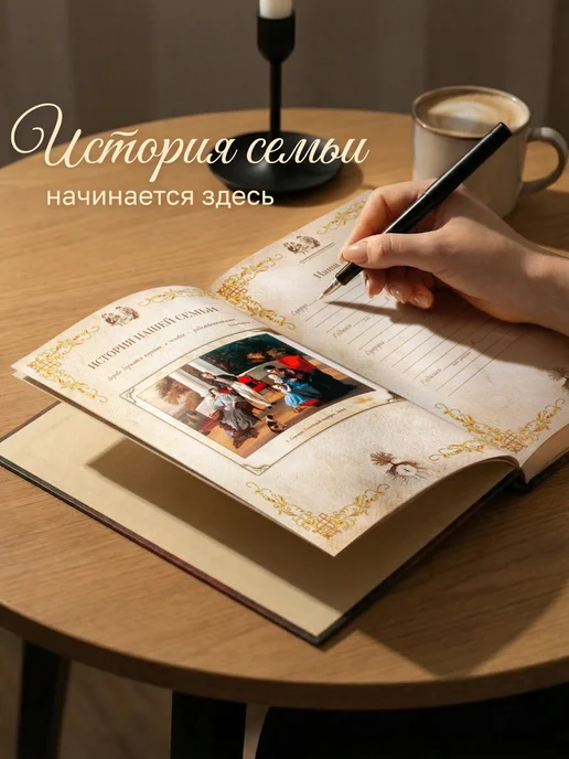Арт-студия Классик Семейная летопись в подарочной коробке подарок для семьи, желтый, фото 3