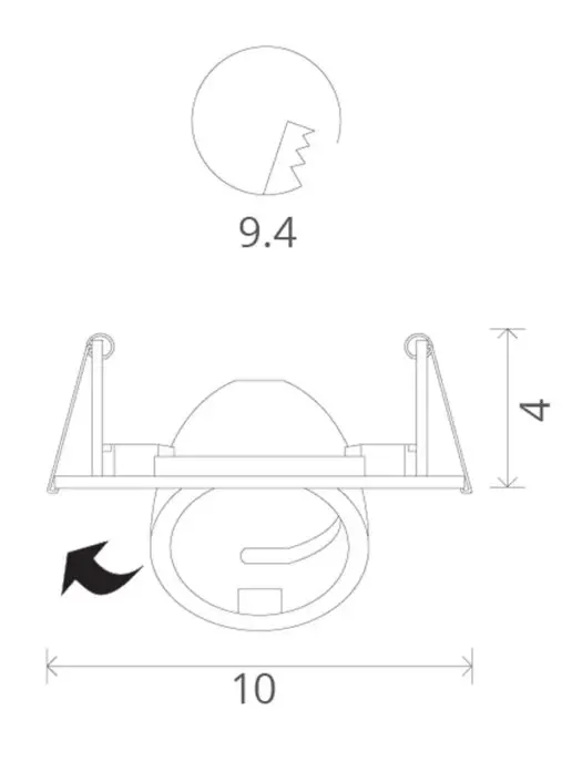 Arte Lamp Точечный встраиваемый светильник ACCENTO A4009PL-1WH, белый, фото 4