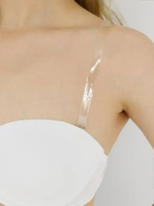 GT Бретели для бюстгальтера прозрачные, белый, фото 8