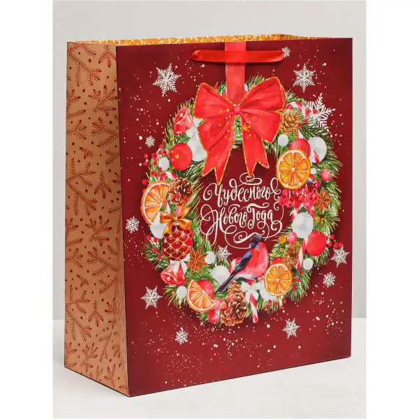 Пакет ламинированный Чудесного Нового Года, 40 х 49 х 19 см