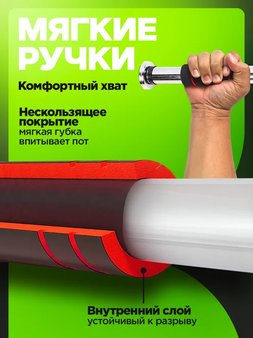 PANTERA ENERGY Турник распорный в дверной проем 3 вида 62-100 см, вариант, фото 6