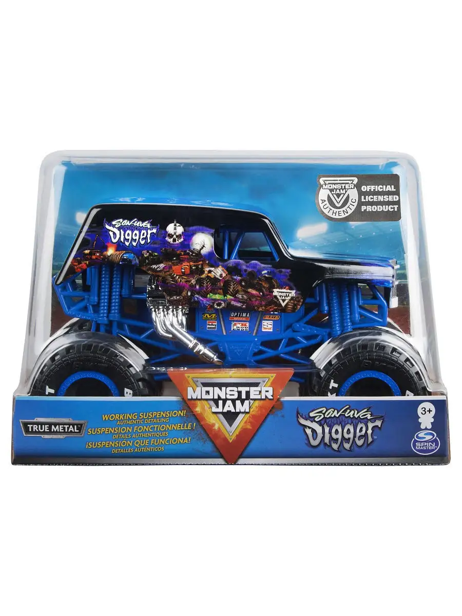 Монстр Джем коллекционная машинка 1:24 - Сон Ува Диггер Monster Jam  13431589 купить в интернет-магазине Wildberries