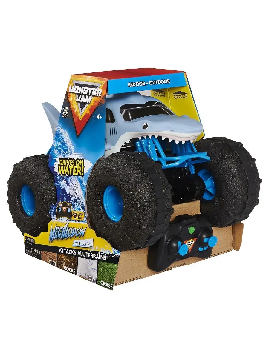 Монстр Джем машинка на радиоуправлении Вездеход Мегалодон Monster Jam RC  13431597 купить в интернет-магазине Wildberries