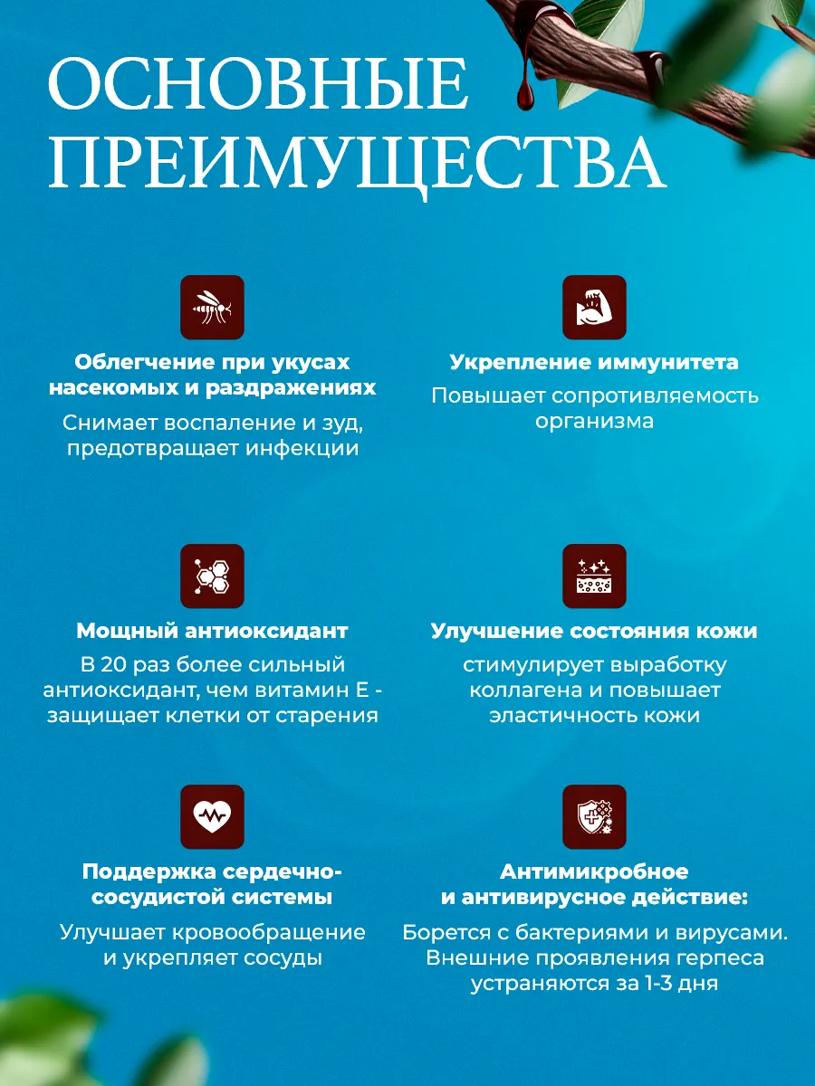 Природный антиоксидант при гастрите и заболеваниях желудка Кровь Дракона  13439375 купить в интернет-магазине Wildberries