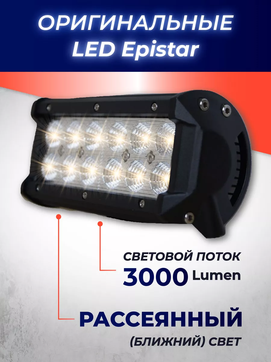 Светодиодная балка на авто B36B диодная фара 36W комбо свет AutoExpert  13443987 купить за 1 415 ₽ в интернет-магазине Wildberries