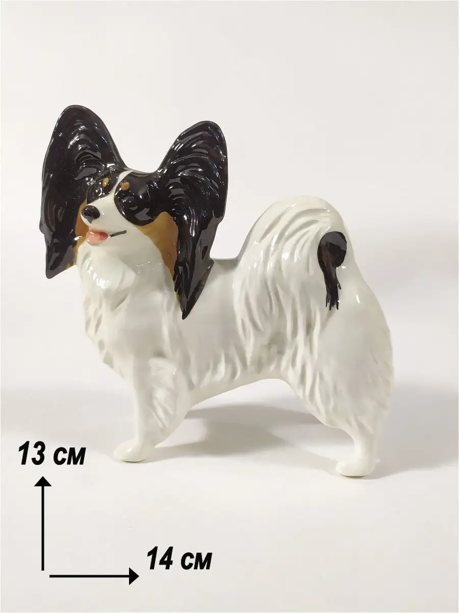 Фарфоровая фигурка папильон, статуэтка собаки Ceramic Fauna 13455276 купить  за 1 376 ₽ в интернет-магазине Wildberries