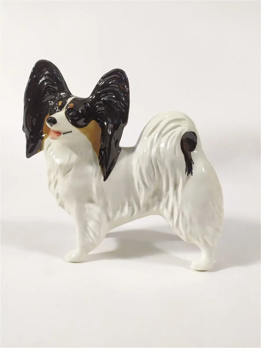 Фарфоровая фигурка папильон, статуэтка собаки Ceramic Fauna 13455276 купить  за 1 376 ₽ в интернет-магазине Wildberries