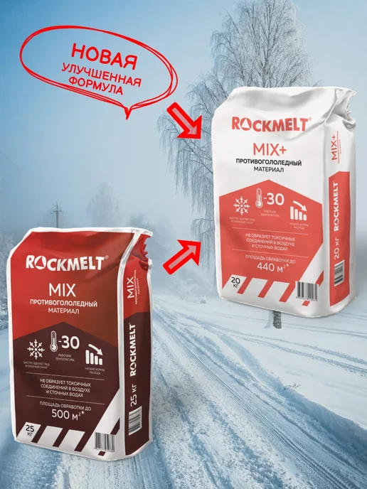 Rockmelt МАТЕРИАЛ ПРОТИВОГОЛОЛЁДНЫЙ MIX, вариант, фото 3