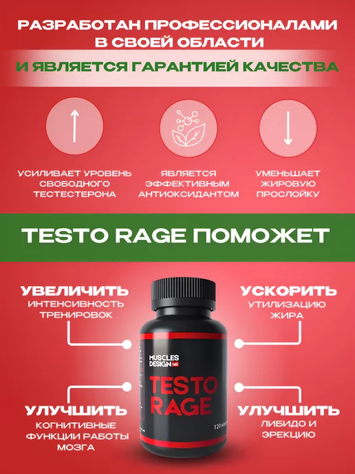 Muscles Design Lab Бустер тестостерона витамины для мужчин ZMA, вариант, фото 7