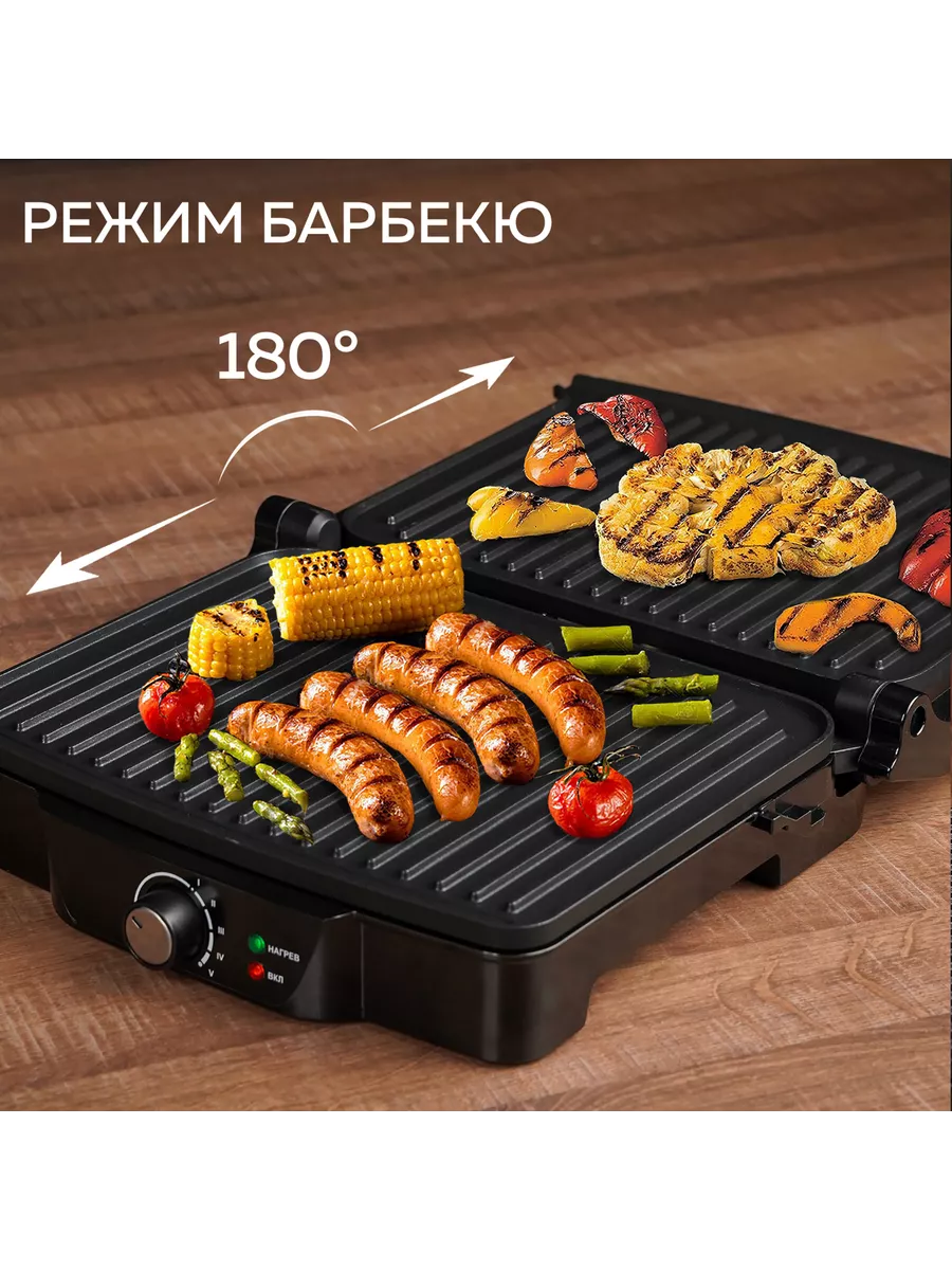 Гриль электрический тефлоновое покрытие электрогриль GF-060 GFgril 13508429  купить в интернет-магазине Wildberries