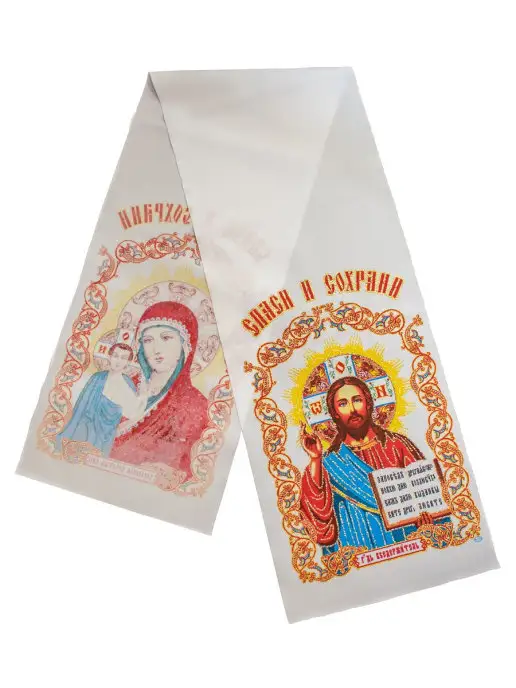 волшебный сувенир Рушник под икону сувенирный, белый, фото 7