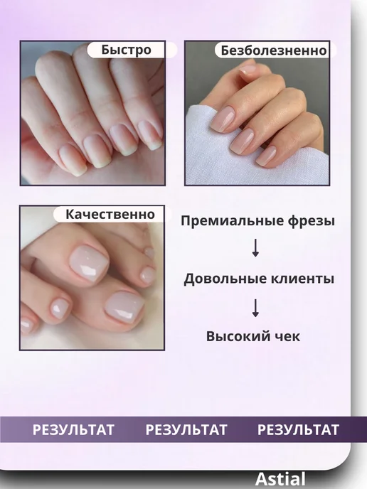Astial Фрезы для маникюра и педикюра Шар, 806.104.001.524.050, 3 шт, фото 5