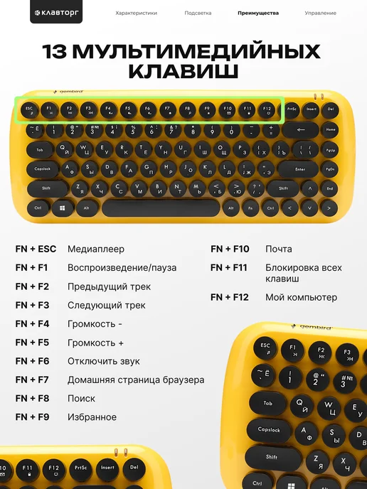 GEMBIRD Беспроводной комплект клавиатура и мышь, черный, фото 6