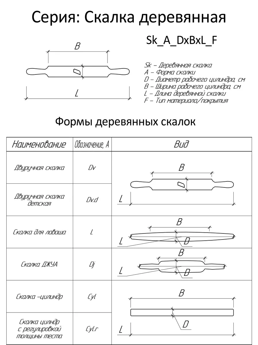 Скалка двуручная (43/4,4) Берёза Братья Зорины 13545253 купить за 192 ₽ в  интернет-магазине Wildberries