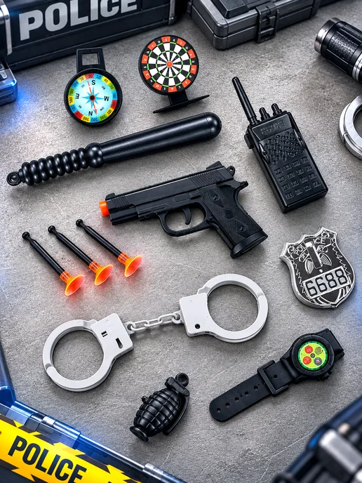 TOYS. Набор полицейского игровой, черный, фото 6