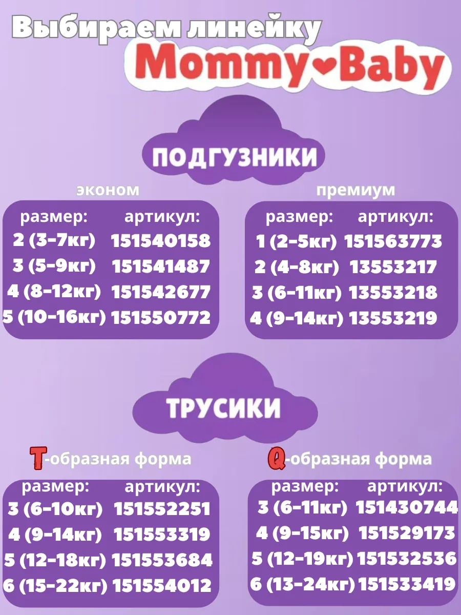 Подгузники детские Premium размер 3 (6-11кг) 48 шт. Mommy Baby 13553218  купить за 938 ₽ в интернет-магазине Wildberries