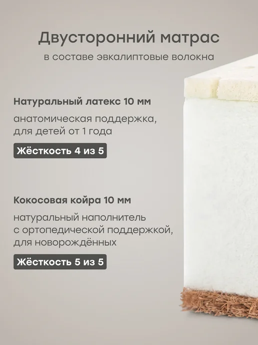 Happy Baby Матрас в кроватку для новорожденных анатомический 100х70, 100x70, фото 2