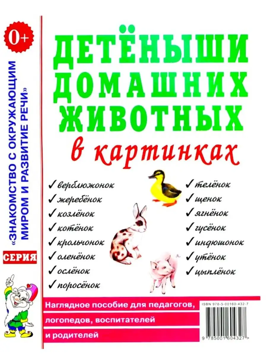 Детеныши домашних животных в картинках. Наглядное пособие ИЗДАТЕЛЬСТВО ГНОМ  13616088 купить за 156 ₽ в интернет-магазине Wildberries