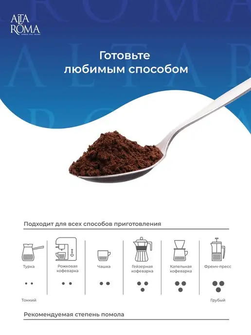 ALTA ROMA Кофе Intenso молотый, 250 г, 250 г, фото 4