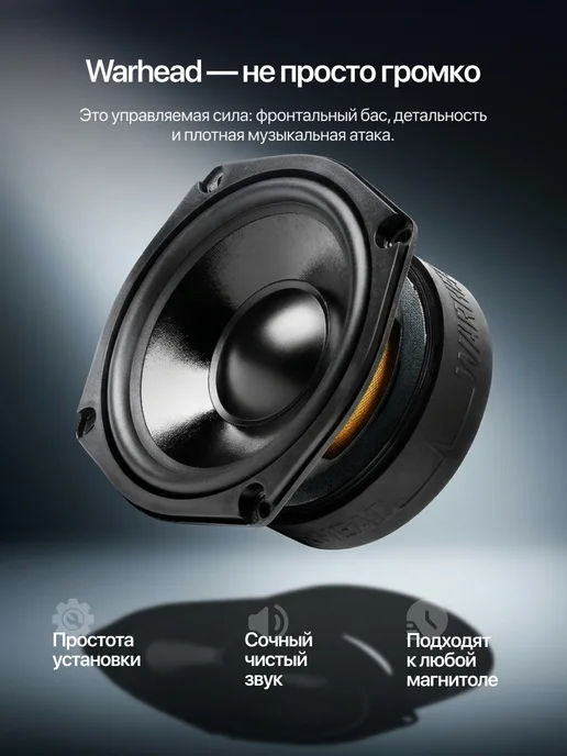 URAL Динамики 13 см автомобильные Урал AS-W130MB, черный, фото 4