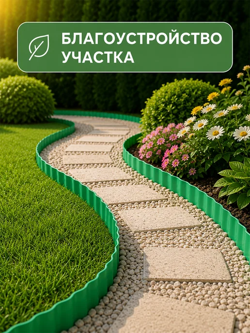 Greengo Лента садовая бордюрная, зеленый, фото 6