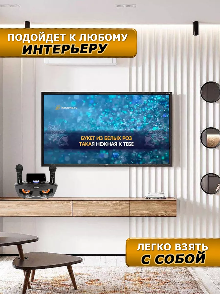 Караоке система с беспроводными микрофонами CRAZY PIXEL 13664834 купить за  4 905 ₽ в интернет-магазине Wildberries