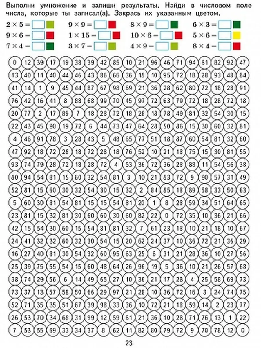 Clever Зорина Е. Математическая раскраска Таблица умножения с раскрасками и наклейками