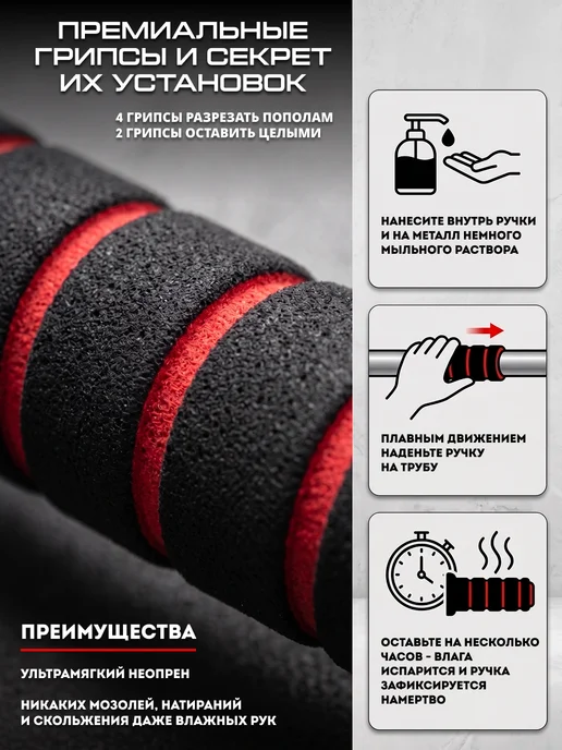 Sportlim Турник настенный разборный "Мультихват" с 4-мя хватами, черный, фото 8