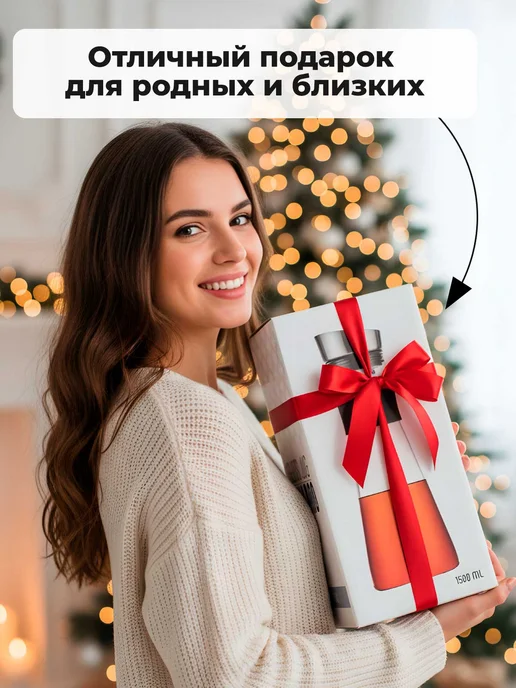 TeaStar Кувшин-графин для воды стеклянный 1,5 л с крышкой фильтром, 1,5 л, фото 3