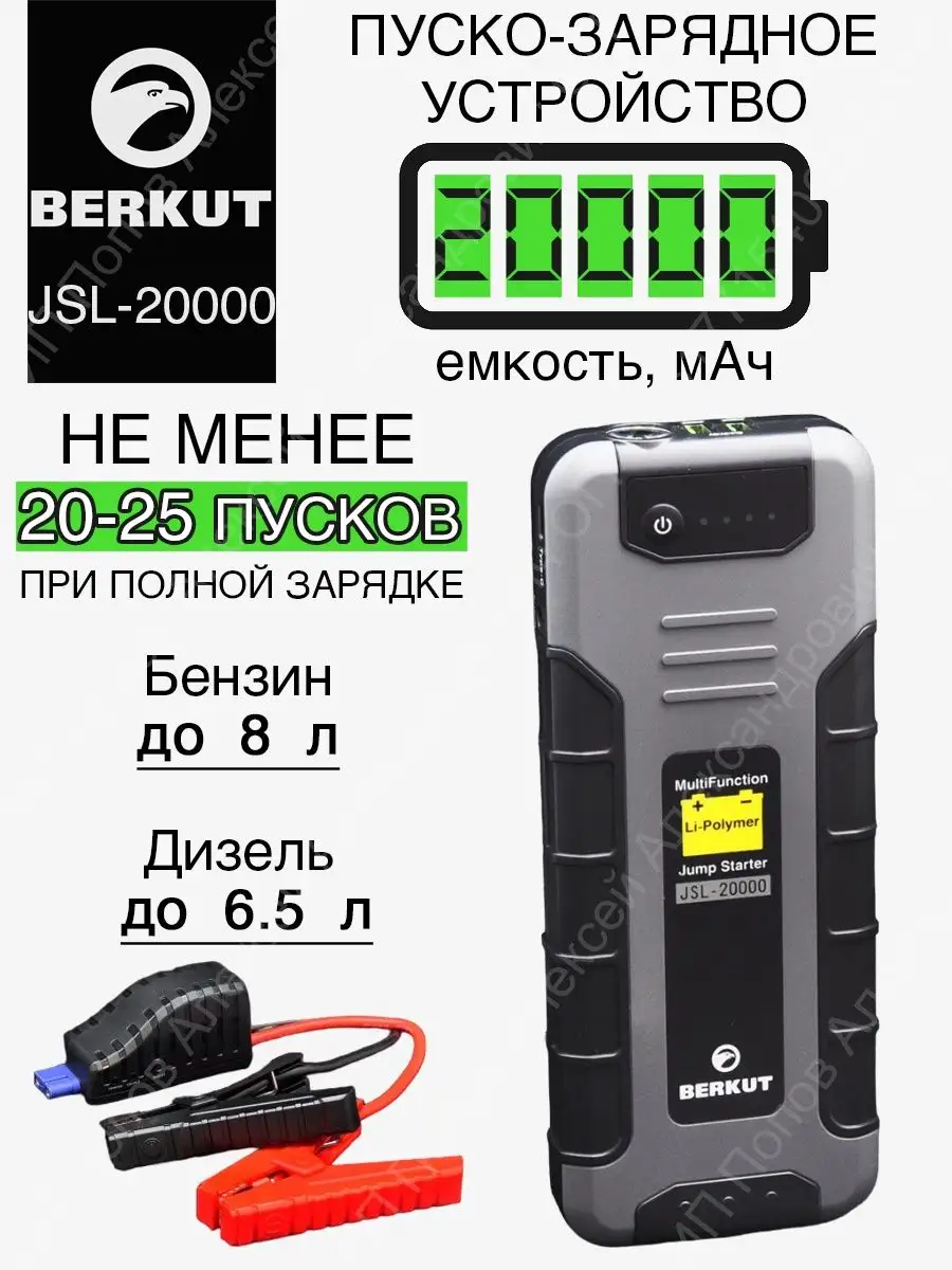 Пуско-зарядное устройство JSL-20000 Berkut 13701284 купить в  интернет-магазине Wildberries