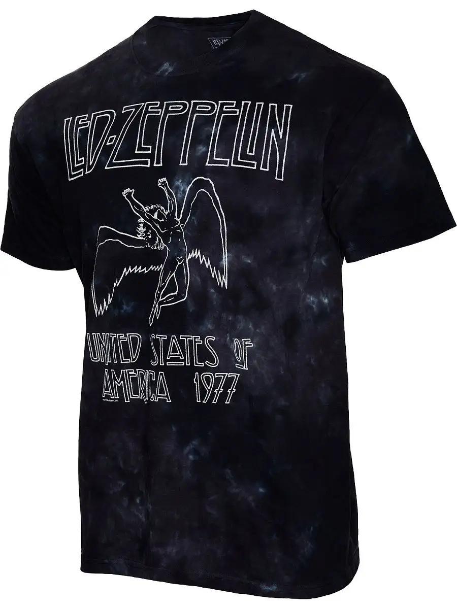 Футболка Led Zeppelin - USA Tour 77 Liquid Blue 13701778 купить в  интернет-магазине Wildberries