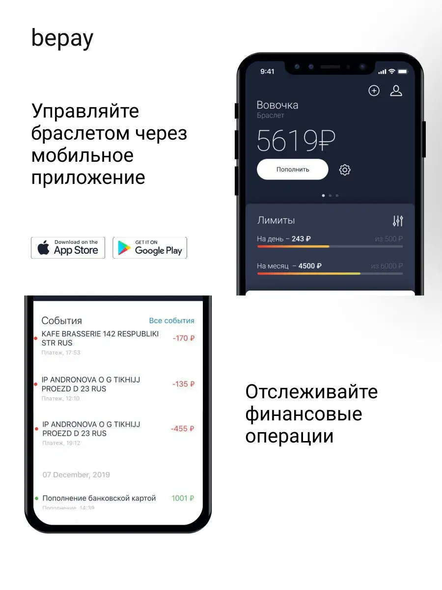 Браслет NFC бесконтактной оплаты универсальный (для детей и взрослых) bepay  13715114 купить за 1 414 ₽ в интернет-магазине Wildberries