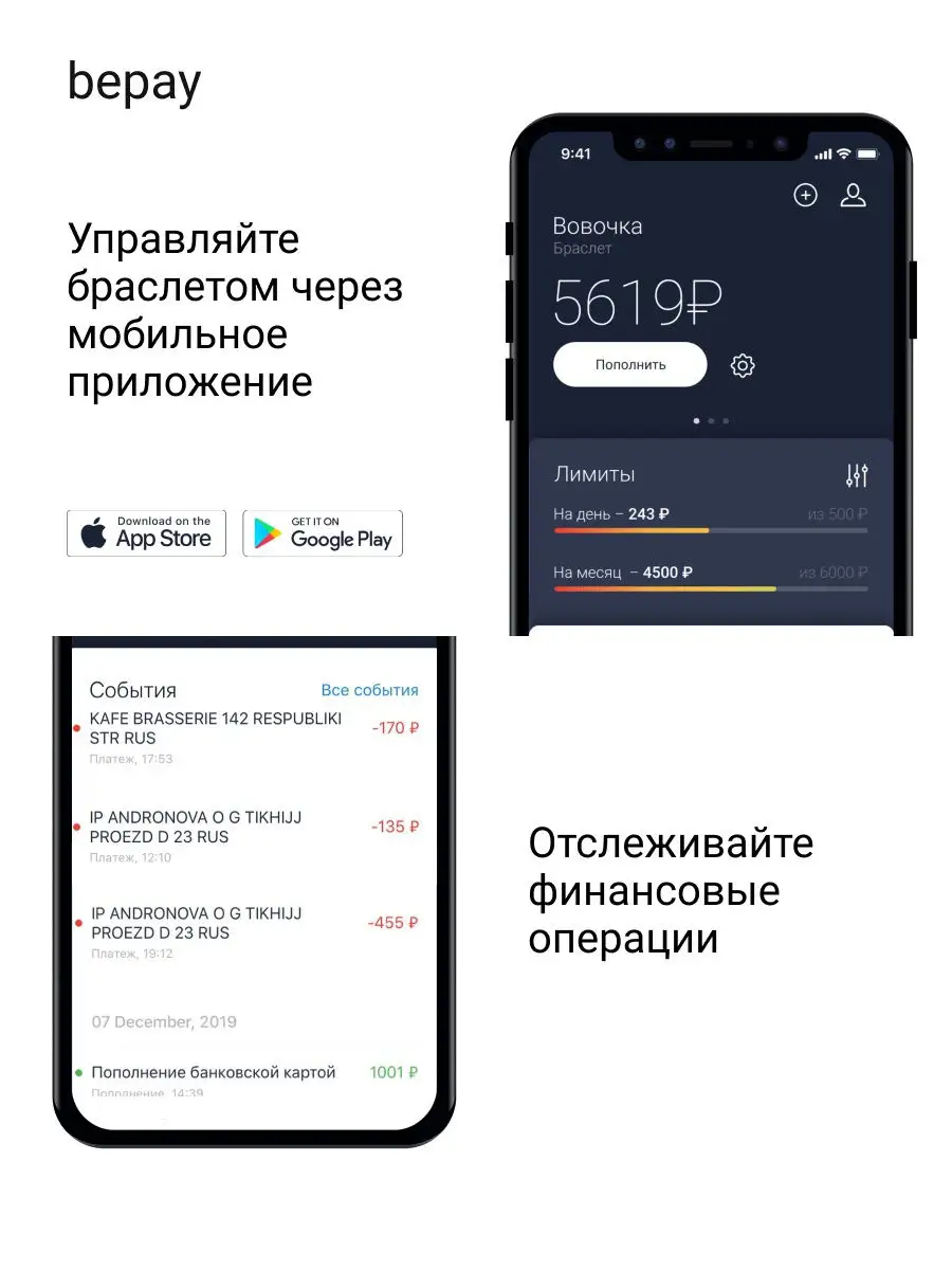 Браслет NFC бесконтактной оплаты универсальный (для детей и взрослых) bepay  13715119 купить за 1 414 ₽ в интернет-магазине Wildberries