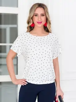 Блузка "ГОРОХ" BELCHI 13717333 купить за 1 432 ₽ в интернет-магазине Wildberries