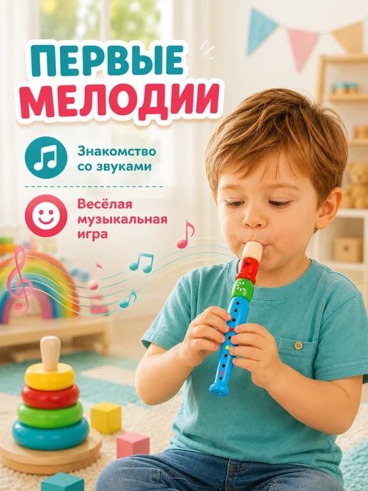 Лесная Мастерская Музыкальная игрушка Дудочка цвет Микс, вариант, фото 4