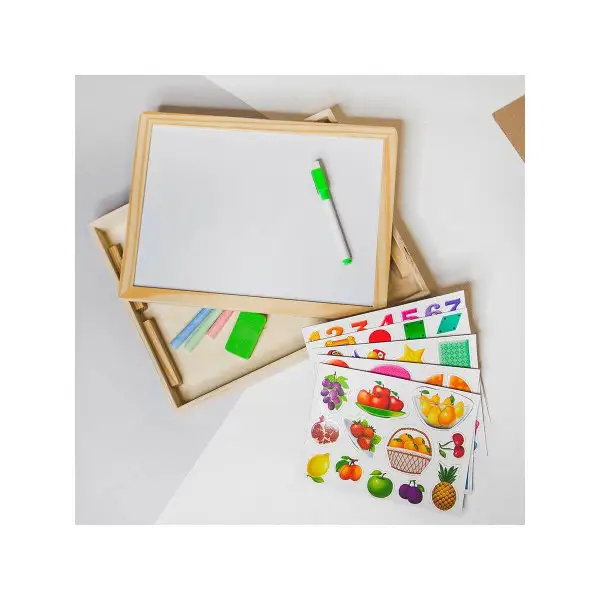 Конструктор магнитный "Цифры" в деревянной коробке , для детей