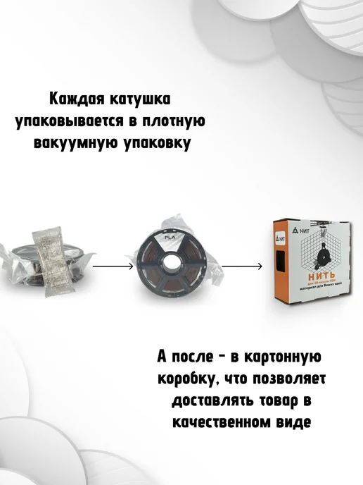 НИТ Пластик для 3D принтера PLA 1.75 мм 1 кг шоколад, 1 кг, фото 5