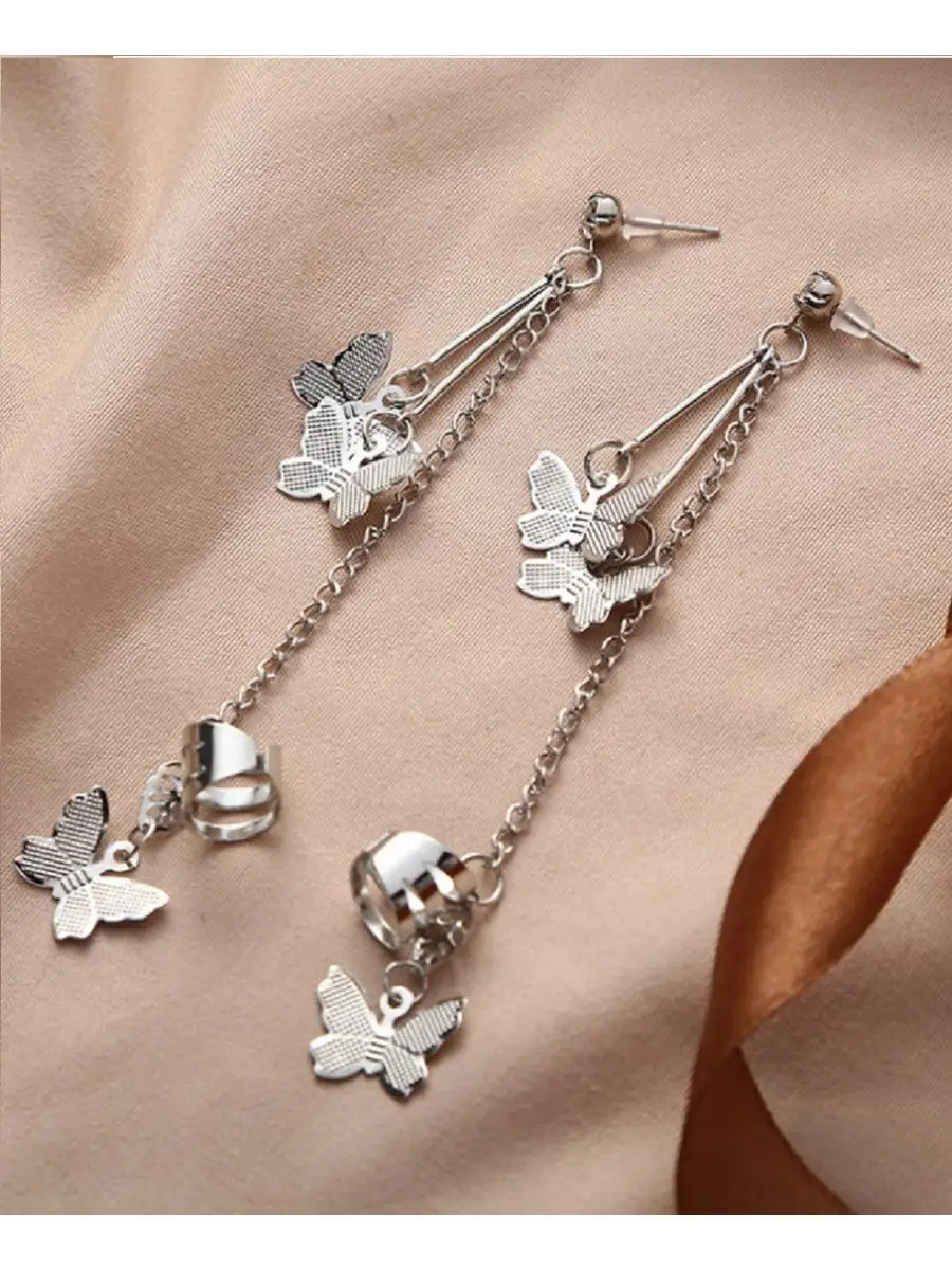 Серьги каффы бижутерия-бабочки The-Jeweller купить в интернет-магазине ...