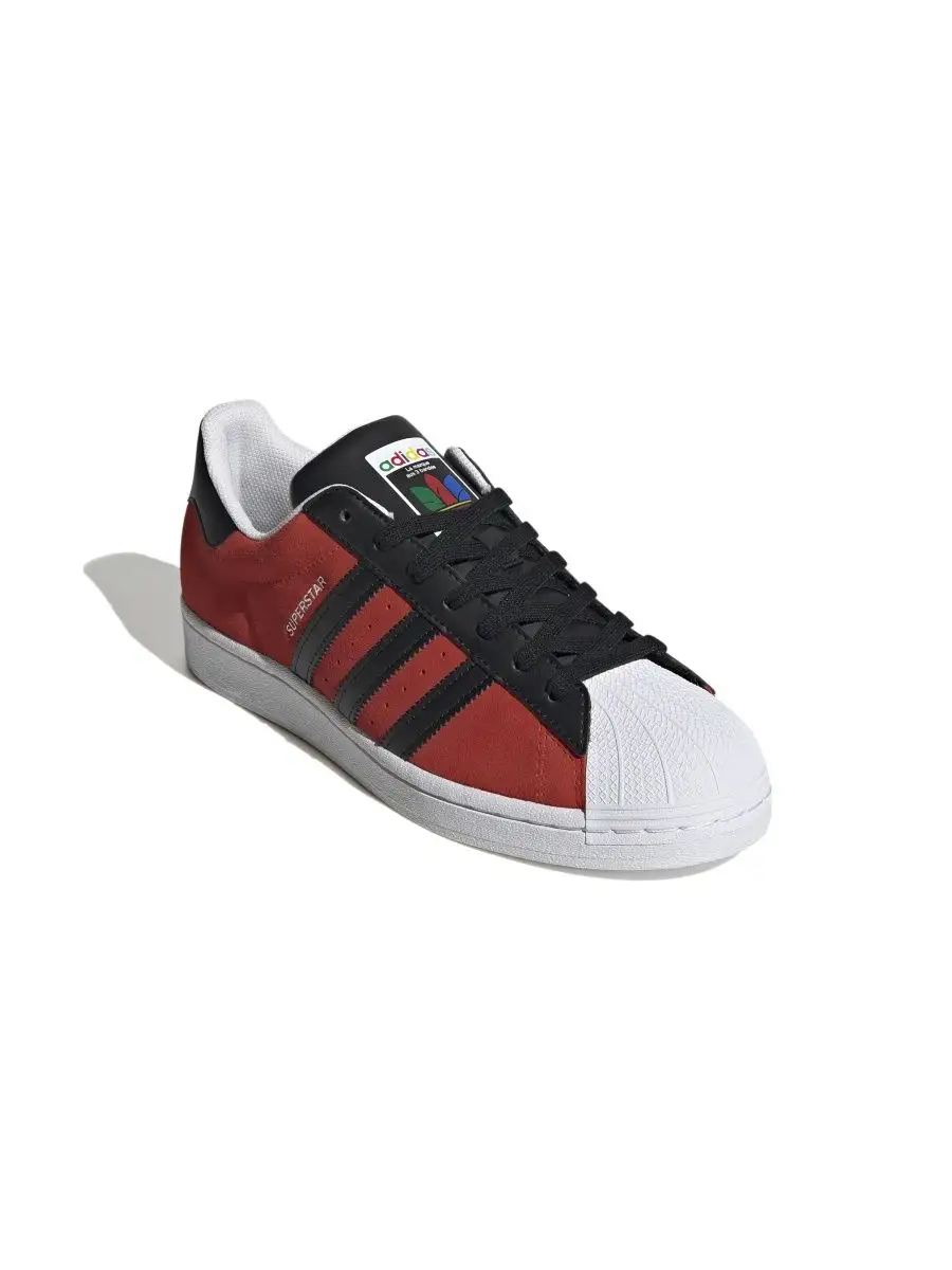 Adidas black and outlet red superstar