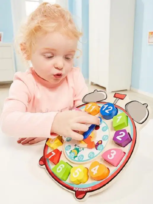 Tooky Toy Рамка-вкладыш "Часы", зеленый, фото 5