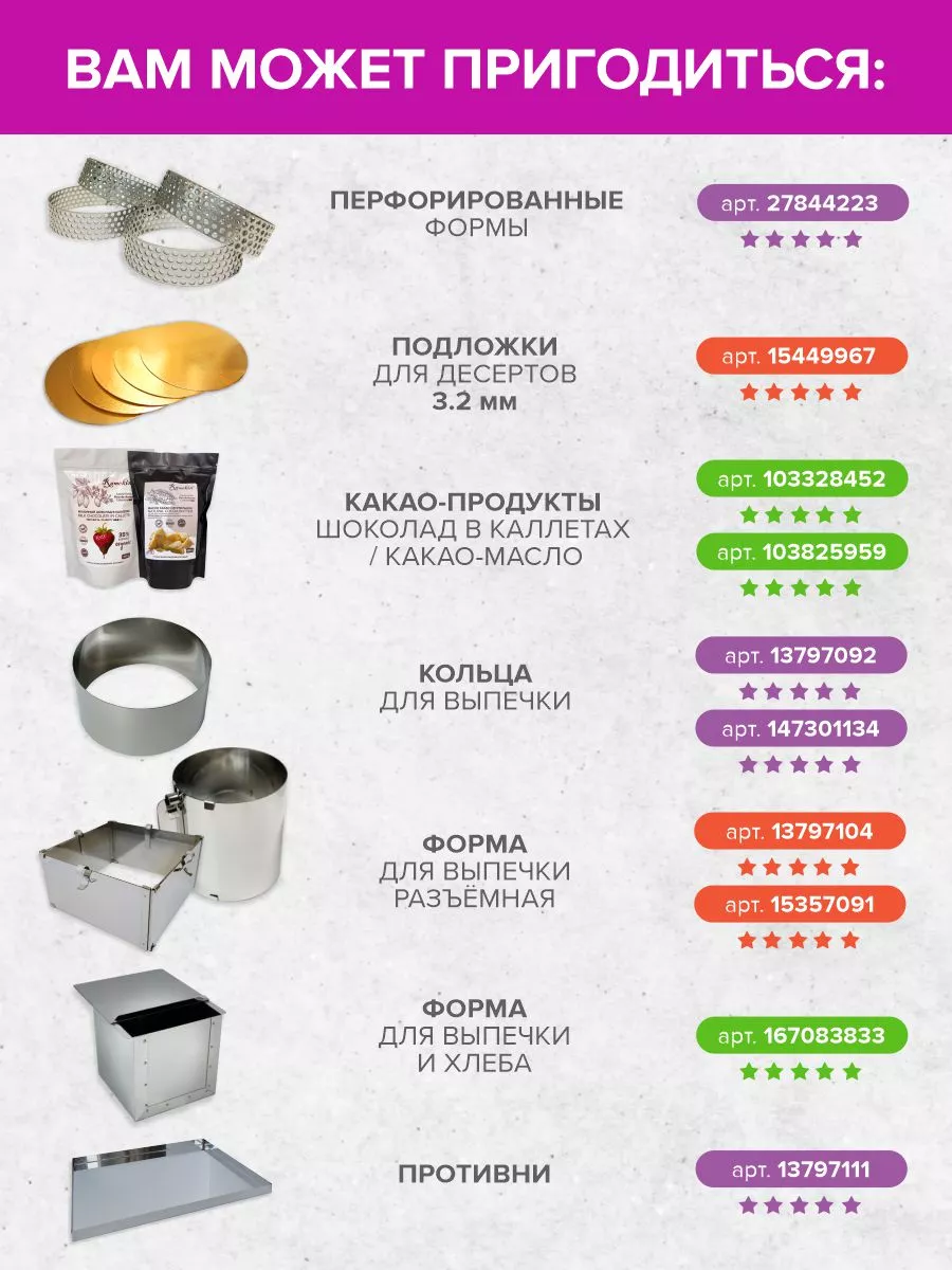 Формы для кексов, маффинов, конфет, эклеров купить в Украине - магазин для кондитеров La-Torta