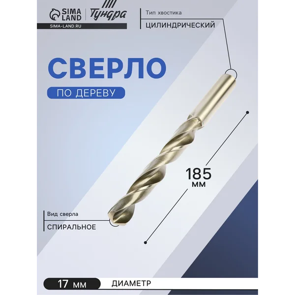 Сверло по металлу HSS 17х185мм