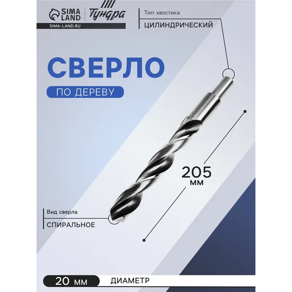 Сверло по металлу HSS 20х205 мм