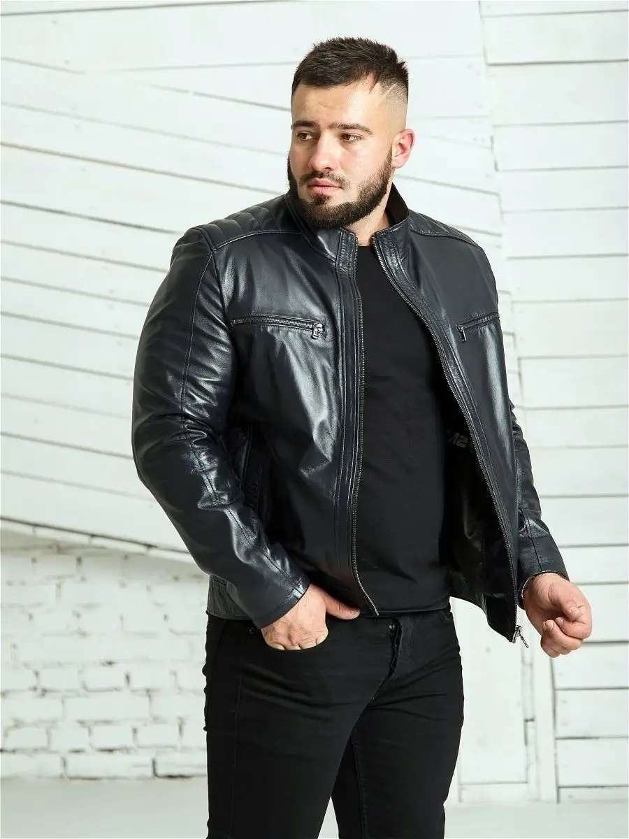 Мужские кожаные куртки большого размера – лучший способ подчеркнуть мужество и стиль