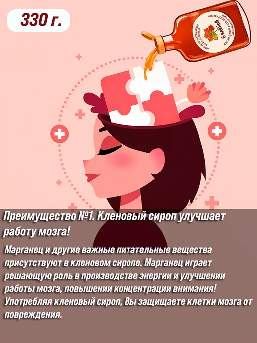 6 КЛЁНОВ Кленовый сироп, купаж 330г 250мл, 330 г, 250 мл, фото 3